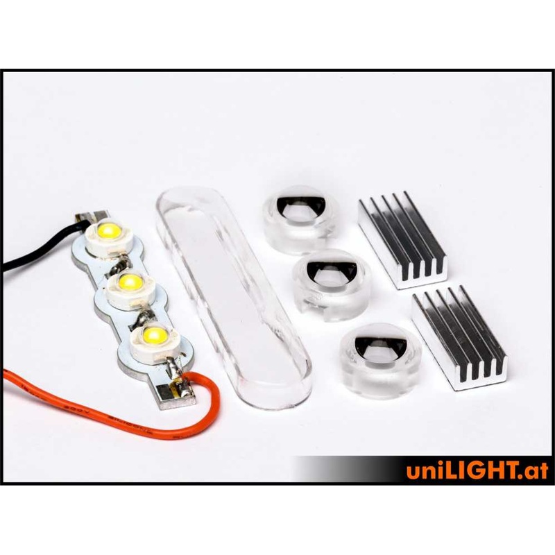 UniLight 13mm ECO-Spotlight for Parachute, 3x6W – White
