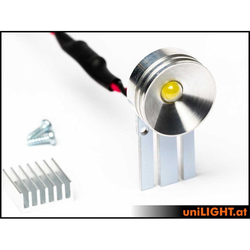 UniLight 20mm Gear-Spotlight, 4W,Short – White