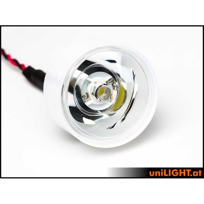 UniLight 36mm ECO-Spotlight with lens, 8W, T-Fuse – White