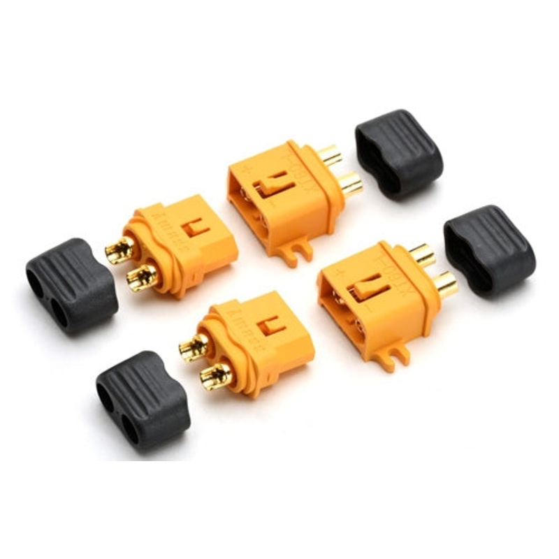 AMASS XT60L-M Secure Connector with Side Mount 2 Pairs O-RAXS/02