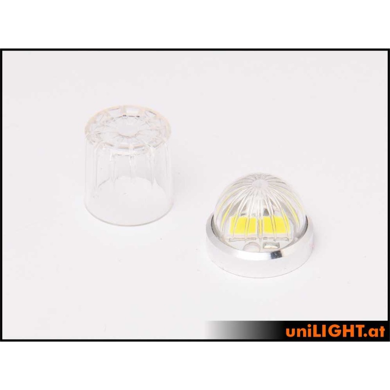 UniLight 15mm ROUND Strobe Light, 12Wx2, SHORT Red RND15X-120×2-RT