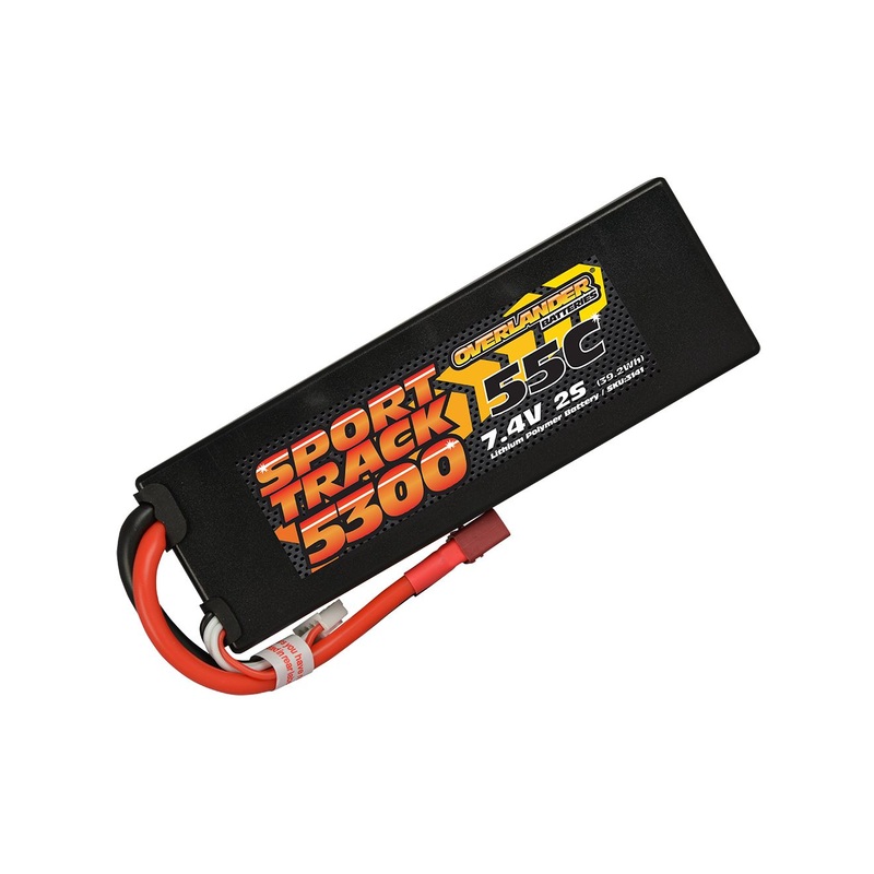 Overlander 5300mAh 7.4V 2S 55C Hard Case Sport Track LiPo Battery 3141