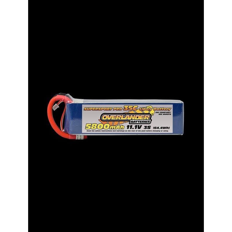 Overlander 5800mAh 11.1V 3S 35C Supersport Pro LiPo Battery – XT90 Connector 3114