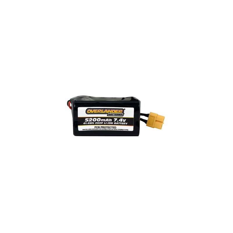 Overlander 5200mAh 2S2P 7.4V Li-Ion Rechargeable Battery with PCB Square 3305