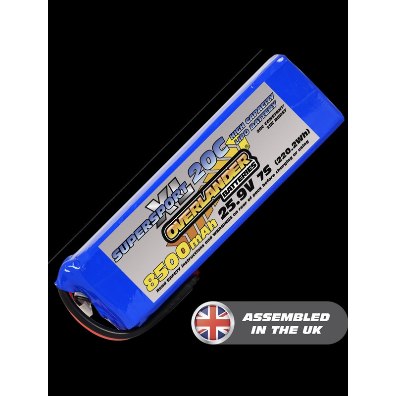 Overlander 8500mAh 25.9V 7S 20C Supersport XL LiPo Battery 3313