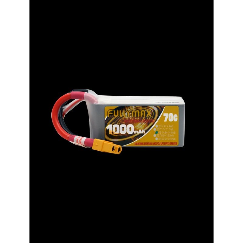 Overlander Fullymax 1000mAh 14.8V 4S 70C FPV LiPo Battery 3375