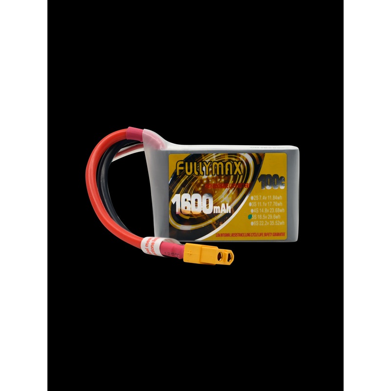 Overlander Fullymax 1600mAh 18.5V 5S 100C FPV LiPo Battery 3397