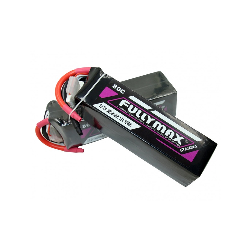 Overlander Fullymax 5600mAh 22.2V 6S 80C LiPo Battery – No Connector 3444