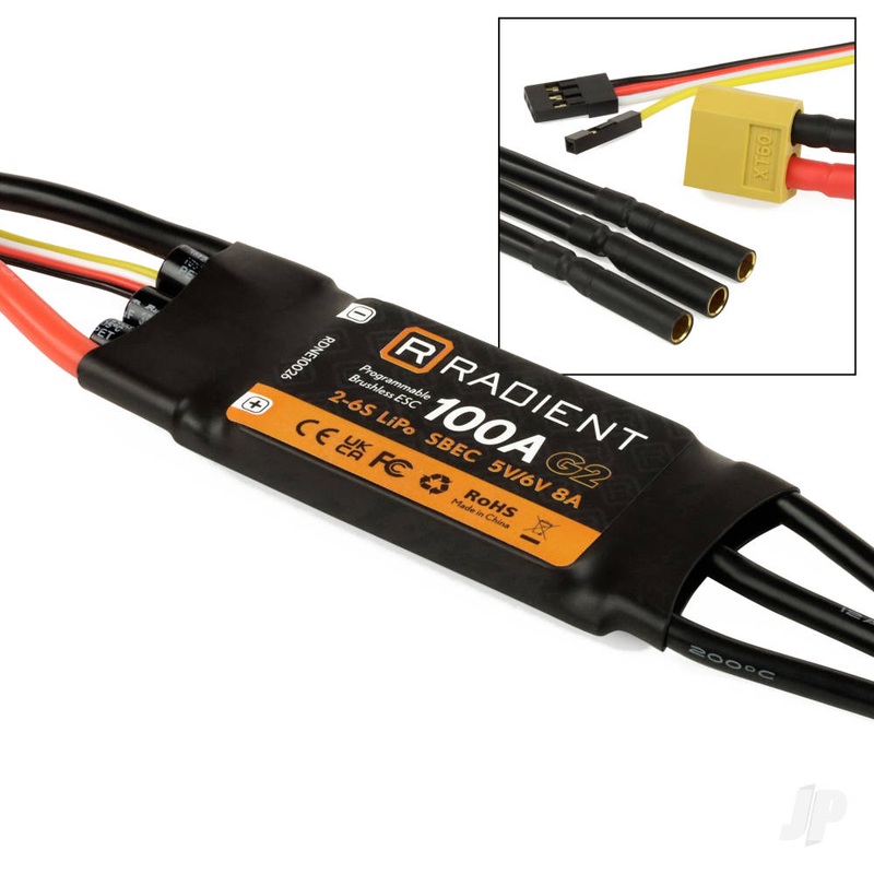 Radient 100A G2 ESC / SBEC (2-6 Cell) RDNE10026