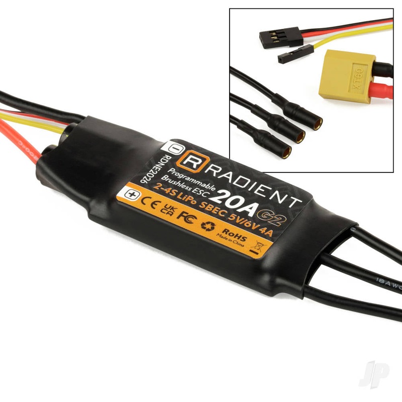 Radient 20A G2 ESC / SBEC (2-4 Cell) RDNE2024