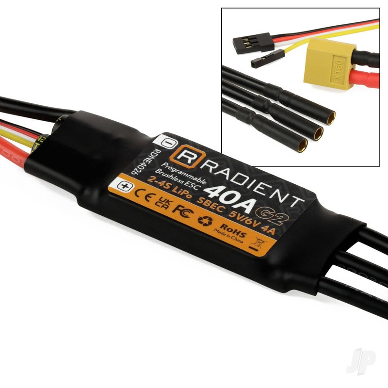 Radient 40A G2 ESC / SBEC (2-4 Cell) RDNE4024