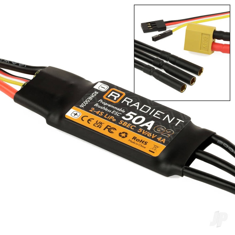 Radient 50A G2 ESC / SBEC (2-4 Cells) RDNE5024