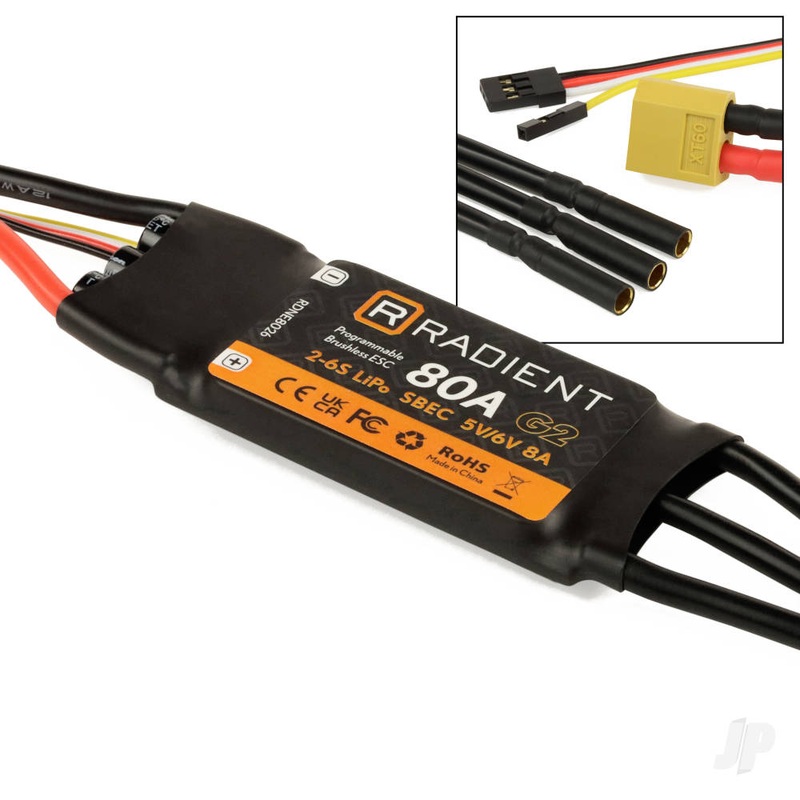 Radient 80A G2 ESC / SBEC (2-6 Cells) RDNE8026