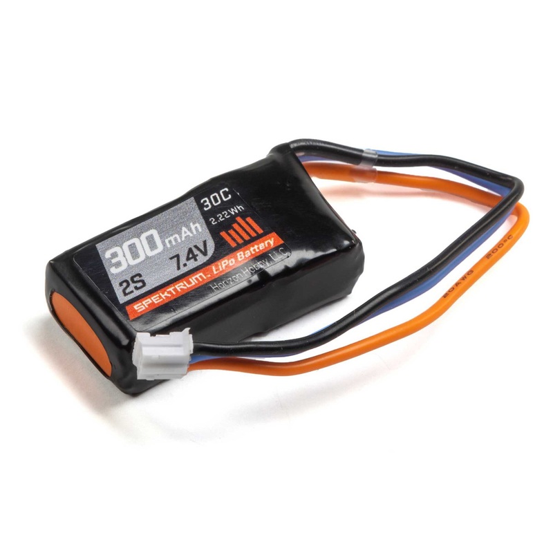 Spektrum 7.4v 300mAh 2S 30C LiPo Battery – PH Connector SPMX3002S30