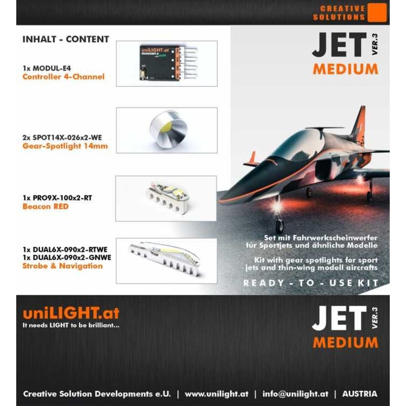 UniLight Jet Medium Lighting Set V3 SET-JET-M3