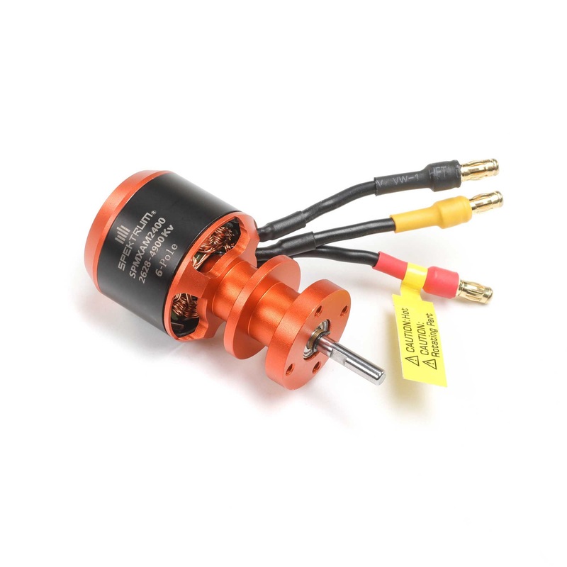 Spektrum Brushless 6-Pole Outrunner Motor; 2628-4900Kv SPMXAM2400