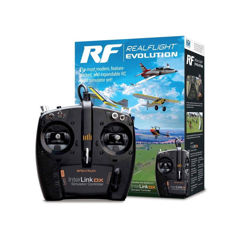 RealFlight Evolution RC Flight Simulator with InterLink DX Multi Mode Controller
