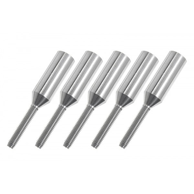 Aluminium Threaded Adapter End M3 for 6mm Carbon Fibre Tube Push Rod GF-2103-011