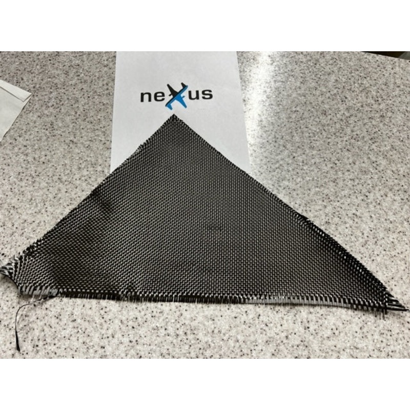 Carbon Fibre Mat Triangle Ideal for Strengthening Firewalls Etc 0.75mm Thick