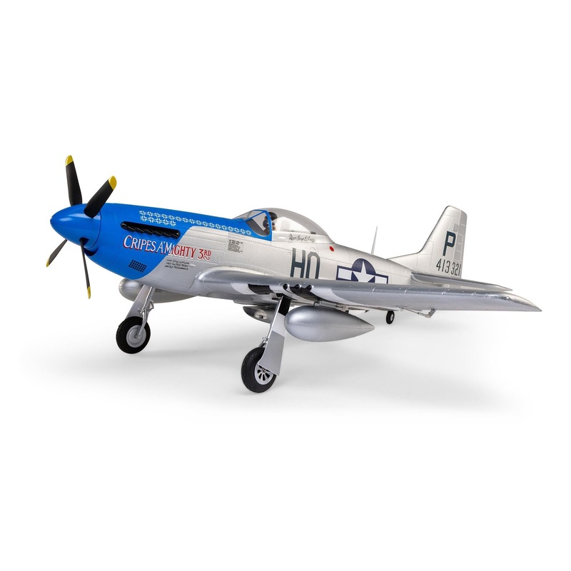 E-Flite P-51D Mustang 1.2m BNF Basic with AS3X and SAFE Select Cripes AMighty 3rd EFL089500