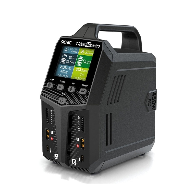 SkyRC T1000 Maestro AC/DC 450w /1000w Charger SK-100182-03 With External Discharger Option (BD350)