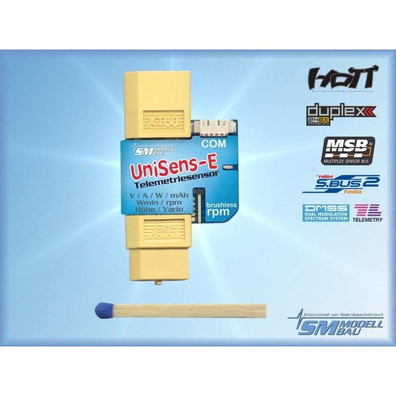 SM MODELL BAU UniSens-E RC Telemetry Sensor 140 A / XT60 Version SM3101