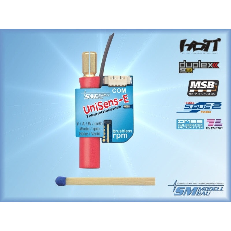 SM MODELL BAU UniSens-E RC Telemetry Sensor 140A / 5.5mm Gold Version SM3103