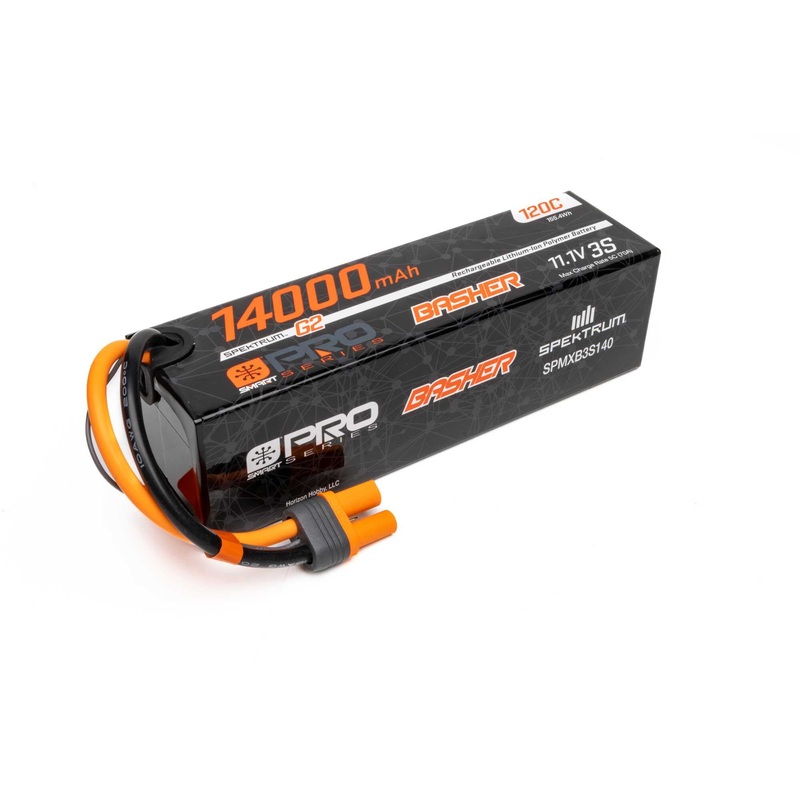 Spektrum 11.1V 14000mAh 3S 120C Smart G2 Pro Basher LiPo: IC5 SPMXB3S140
