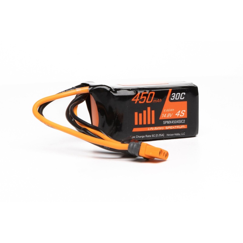Spektrum 14.8V 450mAh 4S 30C LiPo Battery: IC2 SPMX4504SIC2
