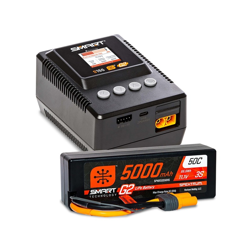 Spektrum Smart Powerstage Surface Bundle: 5000mAh 3S LiPo Batt/S155EU SPMXPSS300I
