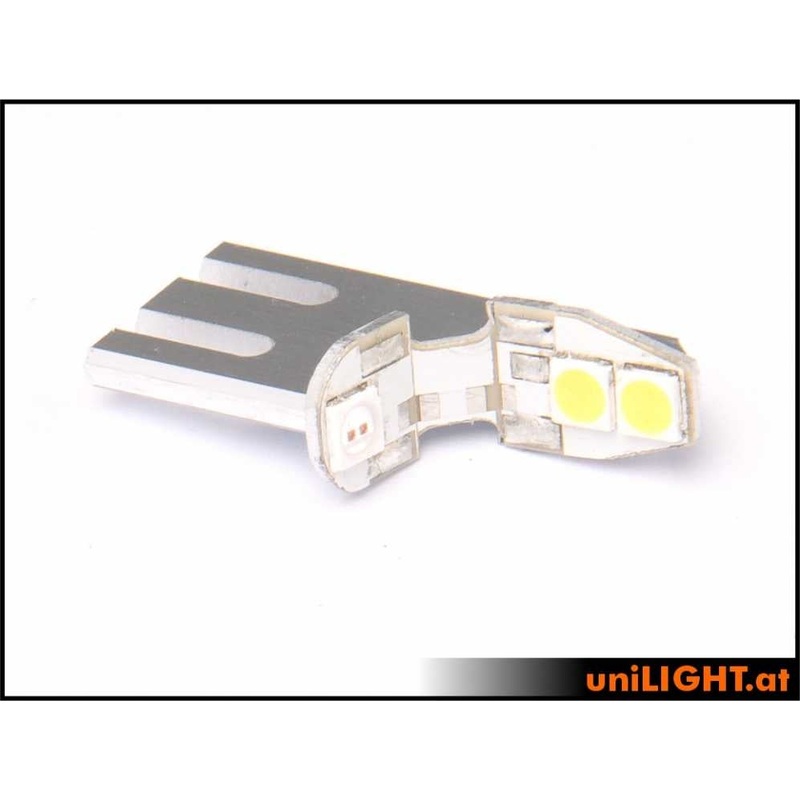 UniLight 7mm DUALREC navigation+strobe, 6Wx2, Green-White DUALREC7-060×2-RTWE