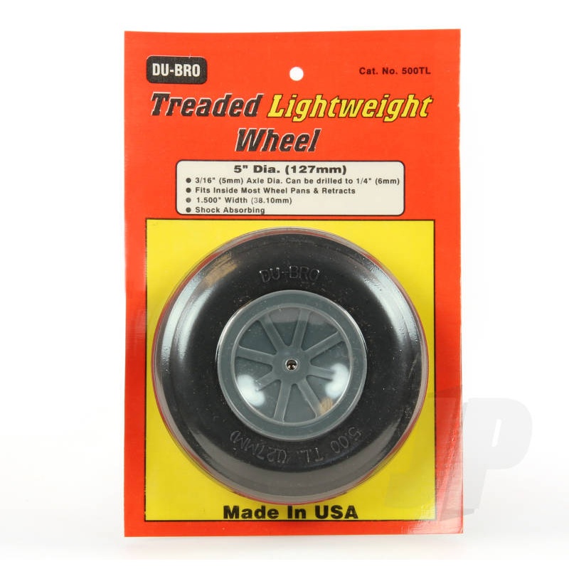 Dubro 5.0ins Treaded Lightweight Wheel DB500TL (1 Wheel)