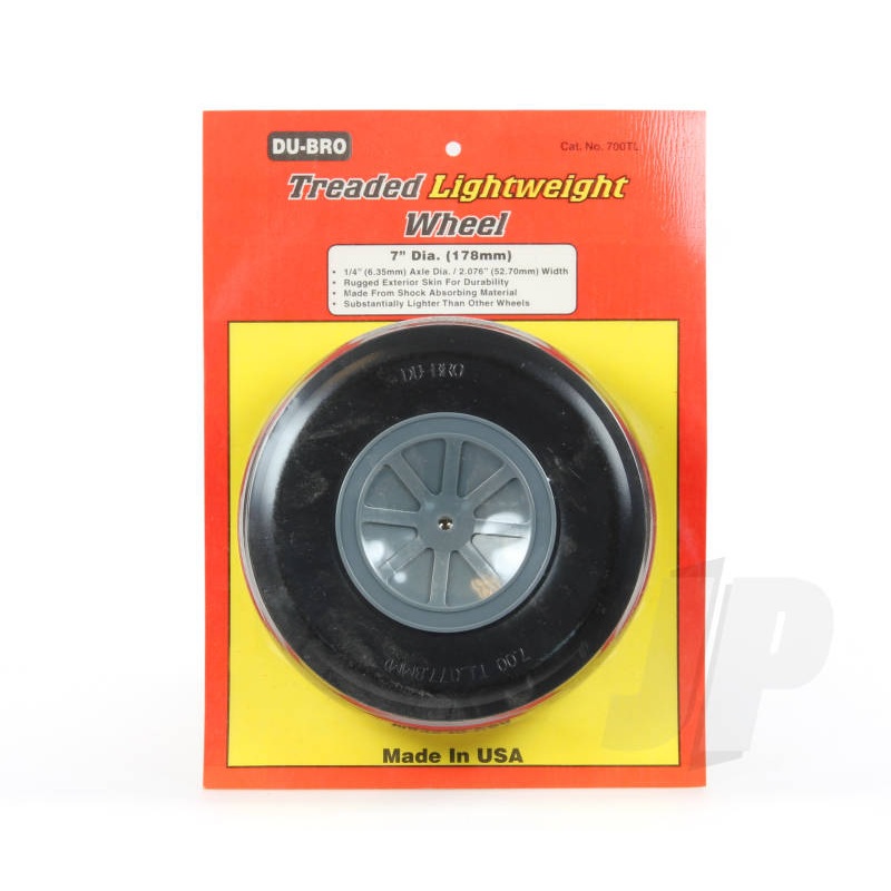 Dubro 7.0ins Treaded Lightweight Wheel DB700Tl (1 Wheel)