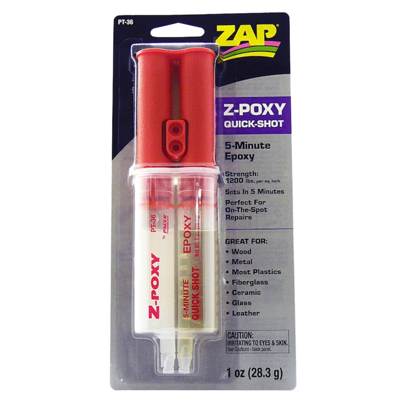 ZAP PT36 Z-Poxy 5 Minute Epoxy Dual Syringe 1oz 5525770