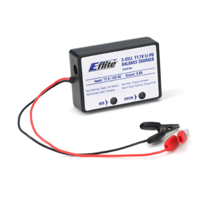 E-Flite Blade CP Pro 2 3-Cell LiPo Balancing Charger, 0.8A EFLC3105