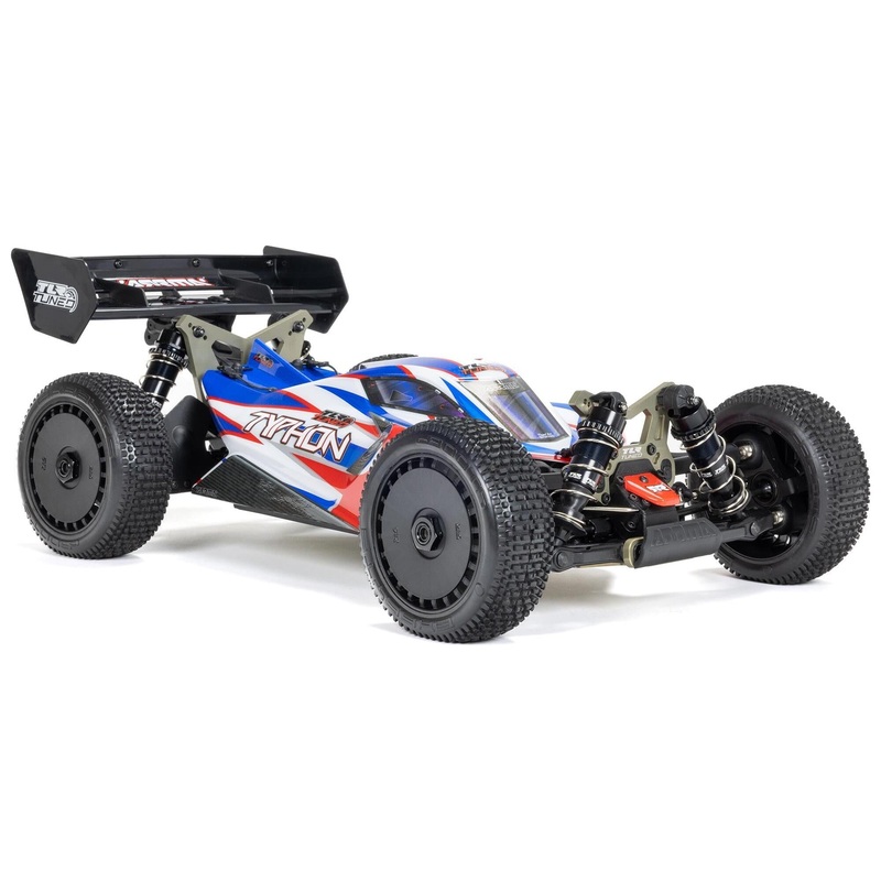 Arrma 1/8 TLR Tuned TYPHON 6S 4X4 BLX Buggy RTR, Red/Blue ARA8406