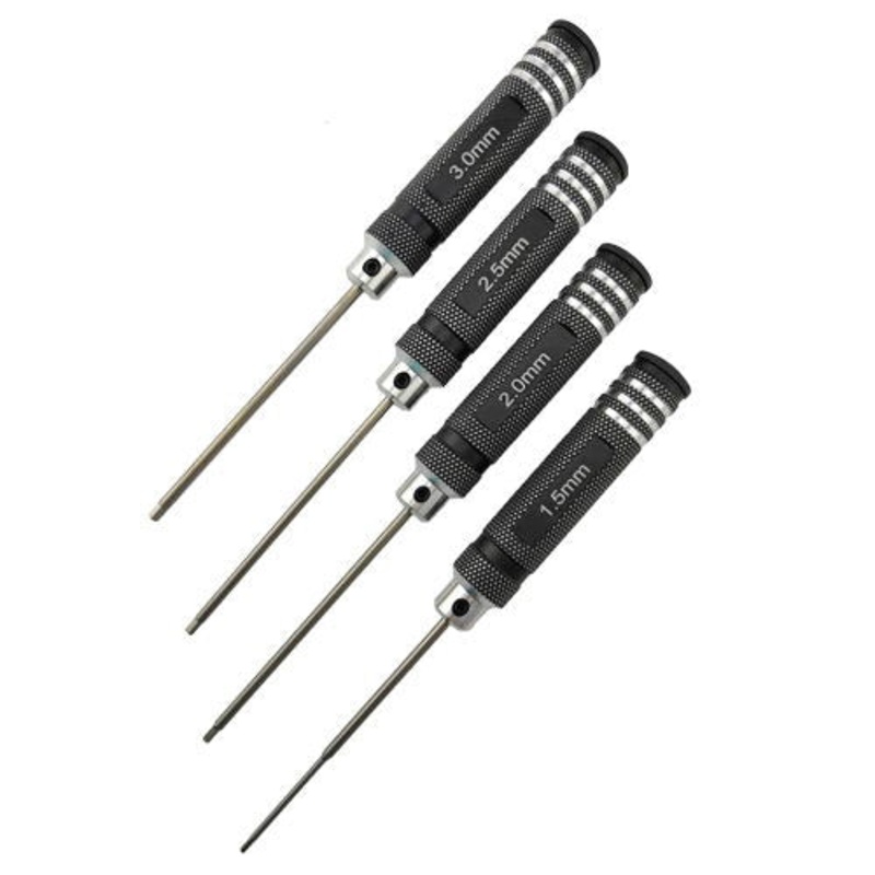 RC Overhaul Hex Driver Set 1.5/2/2.5/3mm Black T-RCO-TL002