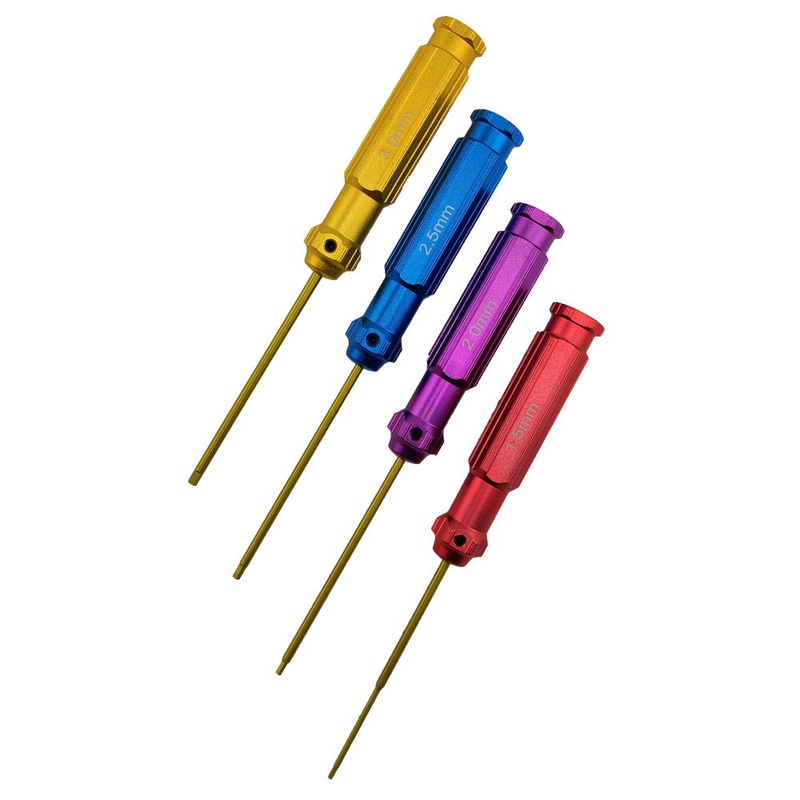 RC Overhaul Hex Driver Set 1.5/2/2.5/3mm Coloured T-RCO-TL003