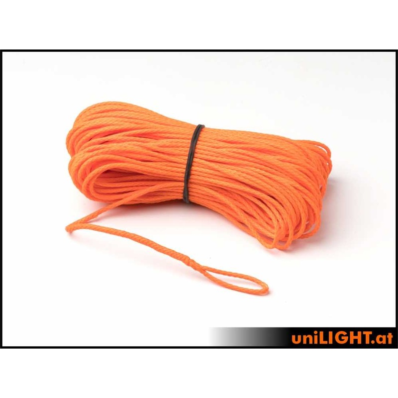 UniLight Winch Rope 2.0mm 360daN Breaking Force ORANGE 30m