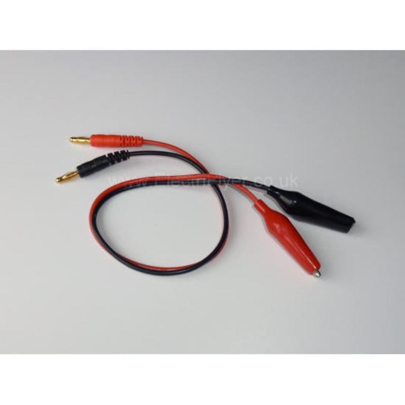 Croc Clip Charge Lead with 4mm Banana Plugs
