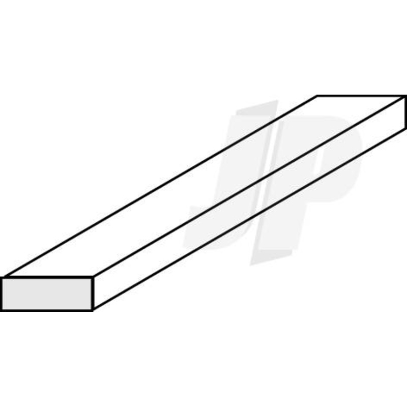 Evergreen .030 x .250 Opaque White Styrene Strip (10 Pack) 139