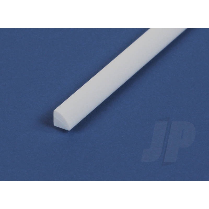 Evergreen .080 Opaque White Styrene Quarter Round (3 Pack) 249