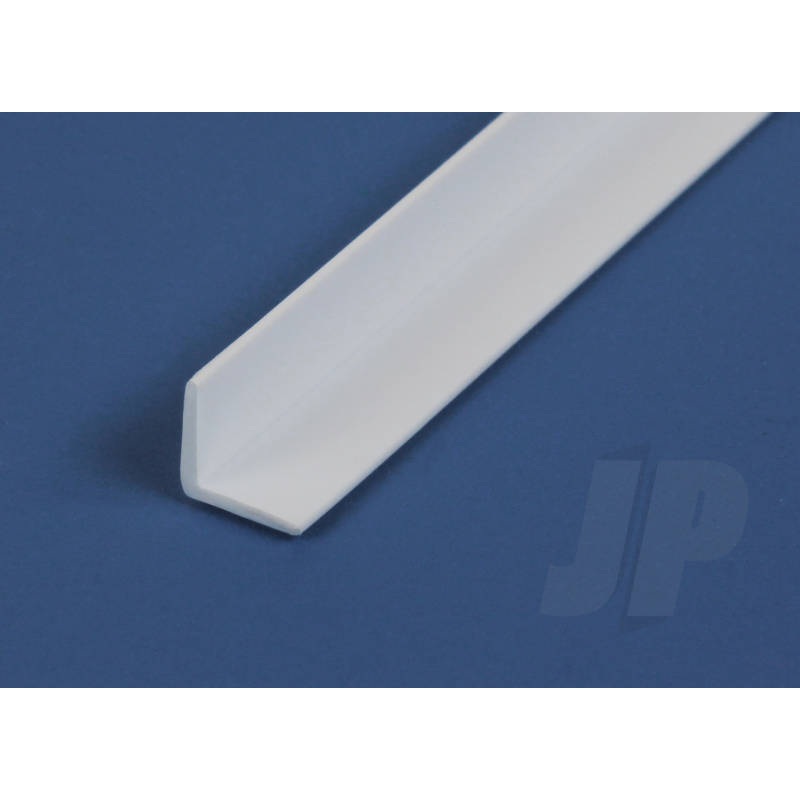 Evergreen .188 Opaque White Styrene Angle (3 Pack) 296