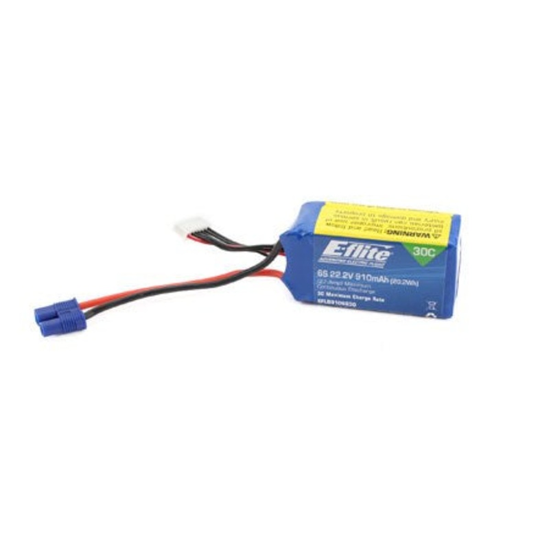 E-Flite 22.2V 6s 910mah Lipo Battery EFLB9106S30