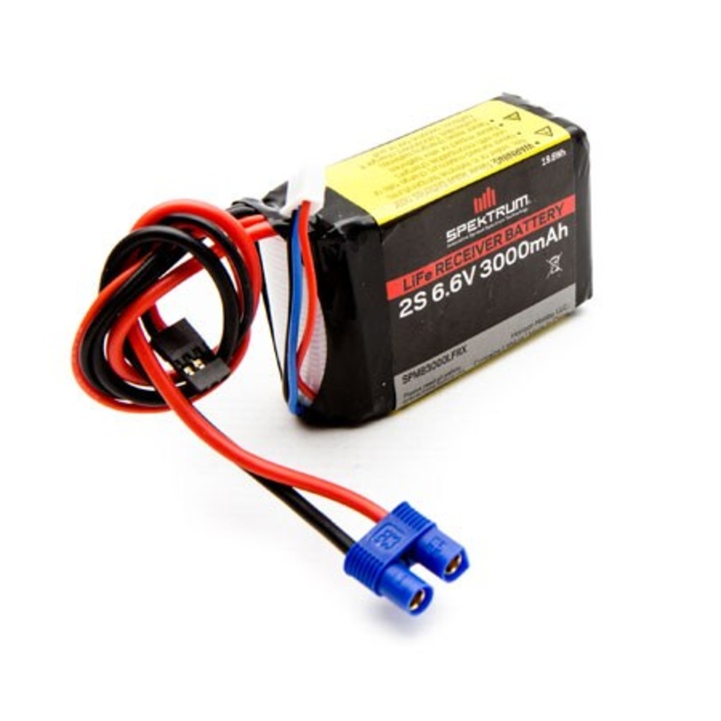 Spektrum 3000mAh 2S 6.6volt LiFe Receiver Battery SPMB3000LFRX