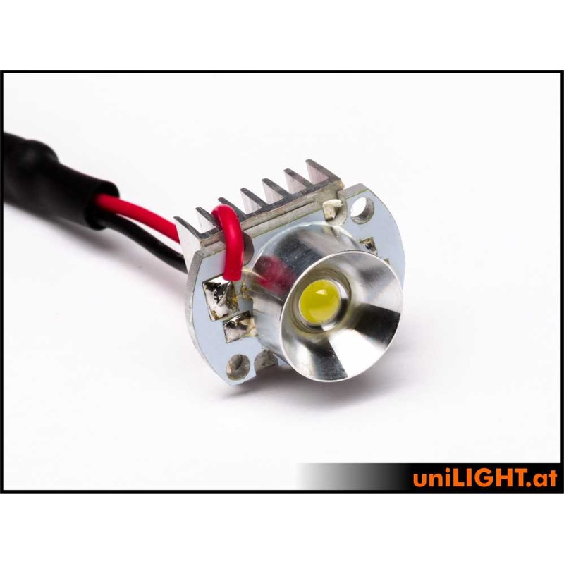 UniLight 12mm Alu-Spotlight, 4W, Short – White
