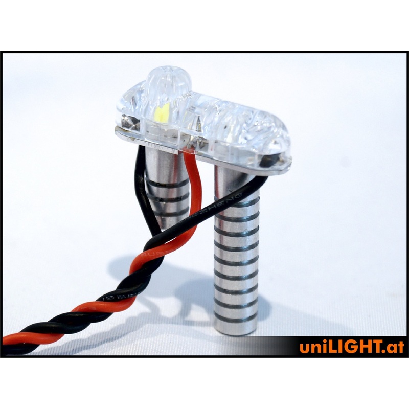 UniLight 8W Navigation & Strobe, 8mm Red-White