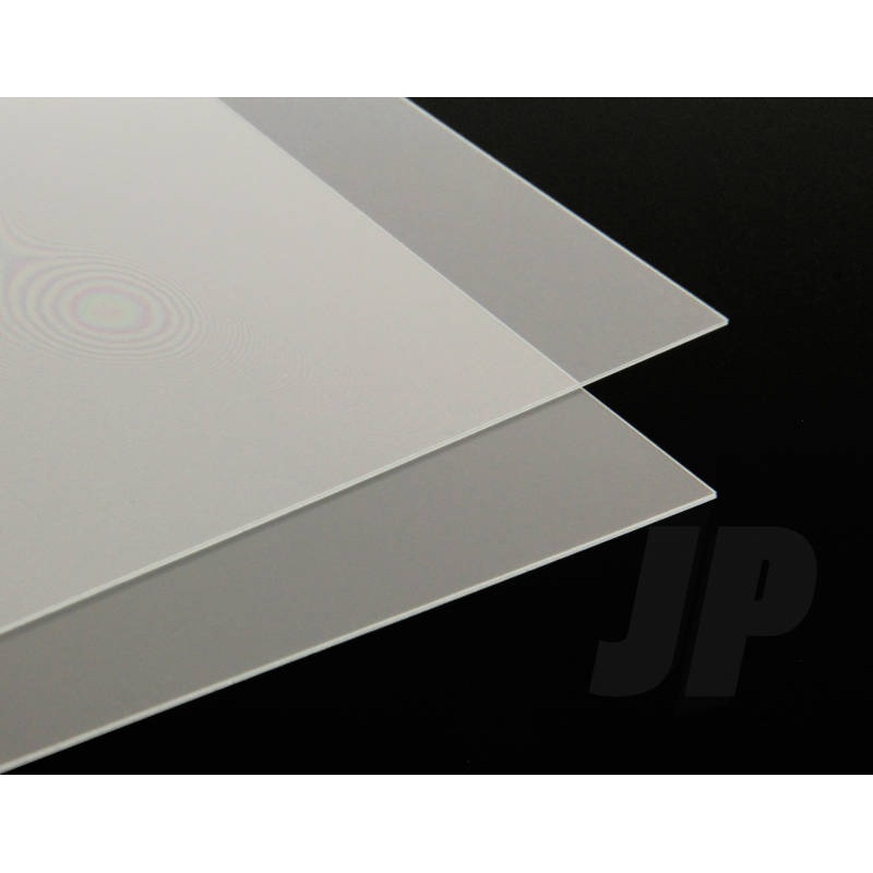 20Thou Clear Plastiglaze Acetate Plastic Sheet 0.50mm (9 x 12ins)