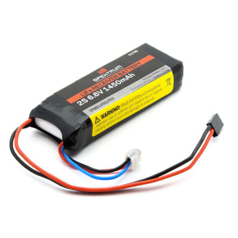 Spektrum 1450mAh 2S 6.6volt LiFe Receiver Battery SPMB1450LFRX