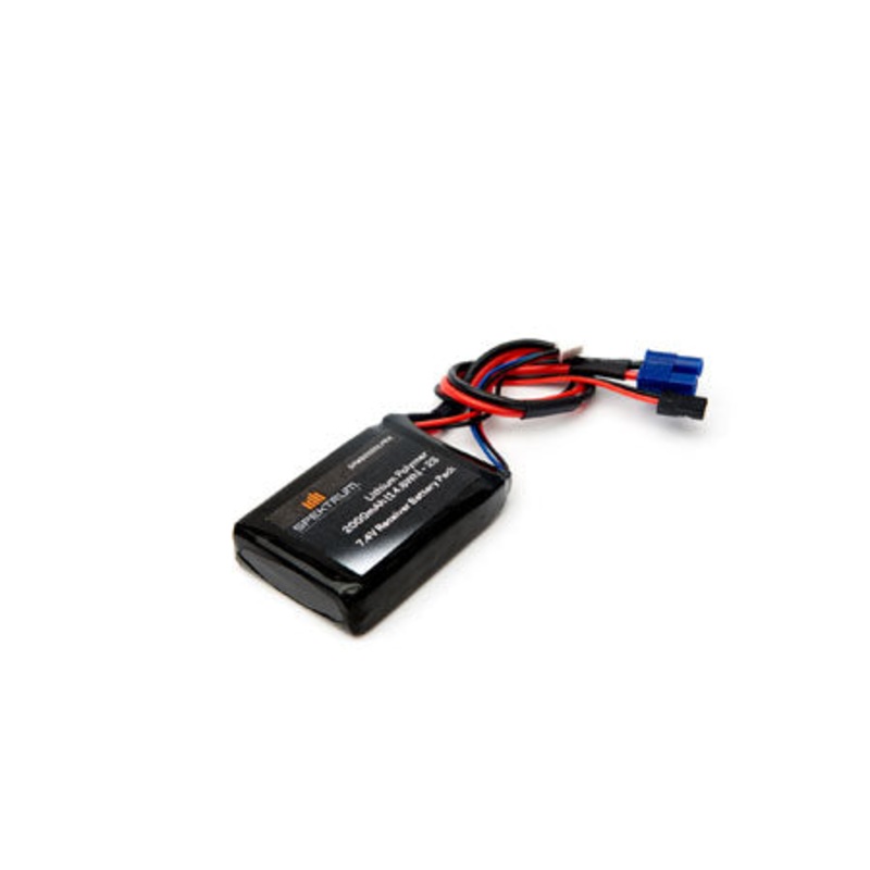 Spektrum 2000mAh 2S 7.4V LiPo Receiver Battery SPMB2000LPRX